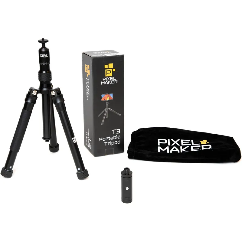 risnedsättning Pixel Maker T3 Tripod för smartphones och små kameror